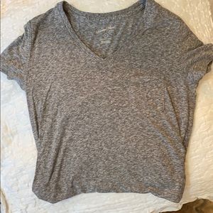 Grey and white Monterey v neck